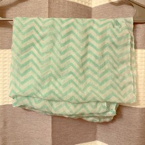 Teal Chevron Scarf
